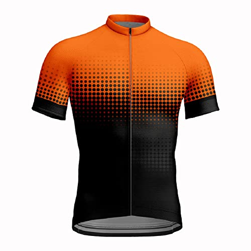 Herren Radtrikot Kurzarm, Radsport T-Shirt Fahrradtrikot Atmungsaktives Sommer Fahrrad Trikot Schnelltrockend Trek Radtrikot Fahrradbekleidung für MTB Rennrad