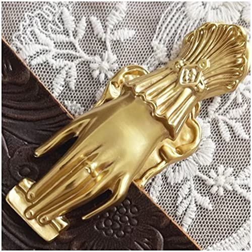 OLizee® Vintage Damen Handgeformte Buchklammer Metall Büroklammer Junk Journal Clip Traveler Bullet Journal Scrapbook Kit Dokument Clip Gold