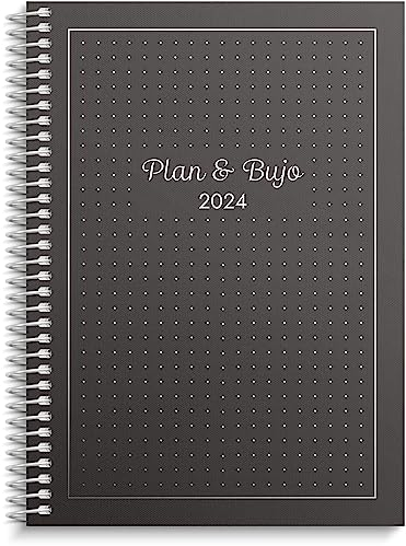 Burde Kalender 2024 Plan & Bujo A5 | Wochenplaner | Anpassbares Bullet Journal Terminplaner 2024: Start: 11. Dezember 2023, Ende: 5. Januar 2025 | Punktlinierte Seiten, Dynamische Wochentage