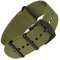 BOMBFROG NATO Strap Uhrenarmband 18mm Nylon oliv, Dornenschließe schwarz, Uhrenarmband Nato (18 mm, Oliv - Dornenschließe schwarz)