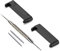 Miimall [2 Stück Kompatibel mit Fitbit Versa 4 Armband Anschluss, Edelstahl Metall Connectoren Fitbit Sense 2 Armband Adapter Verschleißfest Uhren Adapter für Fitbit Versa 3/Versa 2/Sense 1-Schwarz