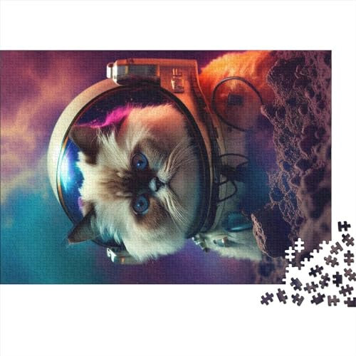 Jigsaw Puzzles for Adults 1000, Space Ragdoll Cat Jigsaw Puzzle, Educational Toy Good Puzzle Gift for Adults Kids, Home Decor (size 75x50cm)