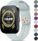 YLK 22mm Correa para Amazfit Bip 5/Blance/GTR 2/3/4, Pulseras de Silicona (22mm, Verde Claro)