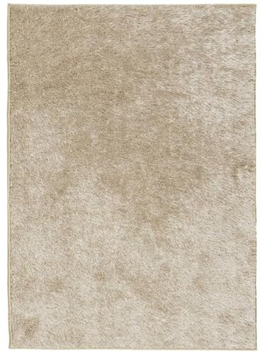 vidaXL Teppich, Wohnzimmerteppich Läufer Hochflor Langflor, Moderner Teppich für Wohnzimmer Schlafzimmer, Flauschig Einfarbig rutschfest, Glänzend Beige 200x280cm