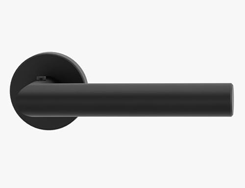 Türdrücker/Türbeschlag - LUCIA Klipp Graphitschwarz smart2lock - mit Schließmechanik im Griff - schließen/verriegeln ohne Schlüsselrosette (DIN RECHTS)