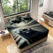 Spannbettlaken 200x200 Auto Sportwagen Schwarz Spannbetttücher 100% Weiche Mikrofaser, Bed Sheets bis 30 cm Höhe für Boxspringbett Wasserbett mit 2 Kissenbezügen