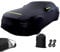 Autoabdeckung Winter Vollgarage Auto Abdeckplane Staubdicht Wasserdicht Autohülle Autoplane Schwarz Car Cover Sedan Autohülle für 420-530 (420×170×145cm)