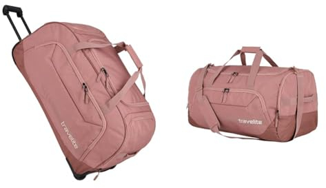 Travelite Trolley Reisetasche Größe XL & L: Praktische Reisetasche für Urlaub und Sport, 60 cm, 73 Liter, Rosé