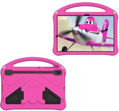 Schutzhülle Kinderhülle kompatibel mit Samsung Galaxy Tab S9 Fe Plus Tablet-Hülle 12,4 Zoll (2023) SM-X610/SM-X616 Tab S9 Fe 5G x616B Tablet-Hülle, sturzsicher, stoßfest, schützender Griff, Ständer Hü