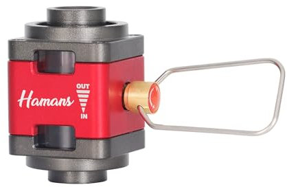 Hamans Gas Canister Refill Adapter w/Visible Windows, Fuel Transfer Device for Backpacking, Outdoor Portable Gas Pressure Valve Inflation Valve w/Carry Case (ADAPTER-815)