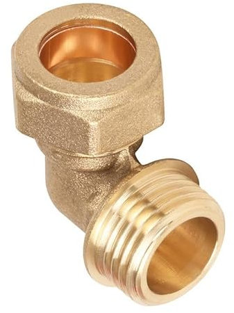 Bag of 2-15mm x 3/4 Male Compression Parallel Elbow (Available in 8mm, 10mm, 12mm, 15mm, 22mm, 28mm, 35mm, 42mm, 54mm, 3/8 inch, 1/2 inch, 3/4 inch, 1 inch, 1 1/4 inch, 1 1/2 inch and 2 inch BSP)