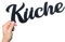 Küche Türschild - Küchenschild zum Kleben für die Tür - Küchendeko - Deko Schild - Dekoration Aufkleber - Schriftzug Schilder - Schrift - Sticker Klebend - Dekoration aus Kunststoff (L)