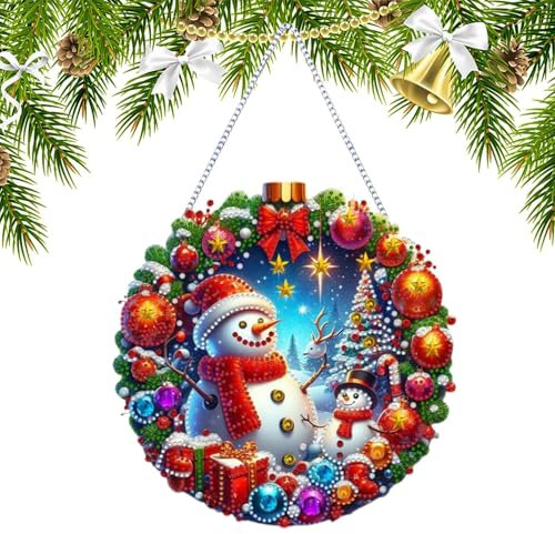 Generisch -Haustürdekoration, Weihnachts- -Türdekoration - Acryl Winter Wanddekoration Türschild,Willkommen, doppelseitige Bauernhaus-Türdekoration, Weihnachtsschmuck für Wand und