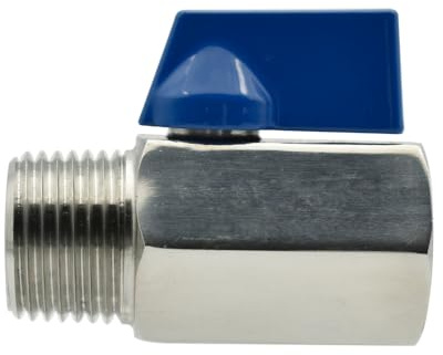 REIUAFWYGV 1/8-3/4 NPT/BSP Thread SS304/316L Ball Valve DN6-DN20 Ball Valve, Self-Made Water Oil Bi-Directional Ball Valve(Male Female,SS304_NPT-1L8 inch)
