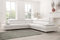 Friderik Ecksofa Echtes Leder Galaxy MAX Ledersofa 280×280 Schlaffunktion (Weiß, Rechts)