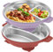 2 Pcs Baby Suction Plates, 20cm Non-Slip Stainless Steel Toddler Plate with Removable Silicone Sleeves and Suction, Unbreakable Divided Plates Dishwasher Safe, Non-Toxic, BPA Free for Kids Weaning