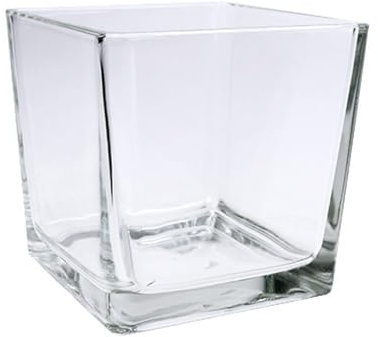 Floristik24 Glaswürfel klar 10x10x10cm – Vielseitige Deko-Glasgefäße für Gestecke, Windlichter & Pflanzen, 6er-Set