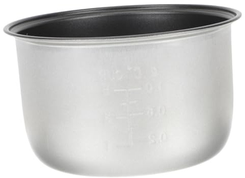 Ersatztopf für Reiskocher 3L Aluminiumlegierung Silber, Praktisch | Antihaft Innentopf, Wärmetransfer, 21x21x11cm, Ersetzt Alten Einsatz
