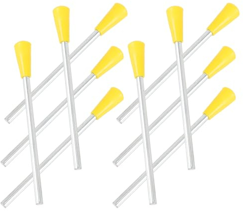 Levemolo 10 Stück Teiliges Dreieck percussion Kunststoff und Metall Langlebige Mallets und Triangel schlägel mit Glattem Griff Professionell für Musiker und Schüler Schlagfestes Zubehör