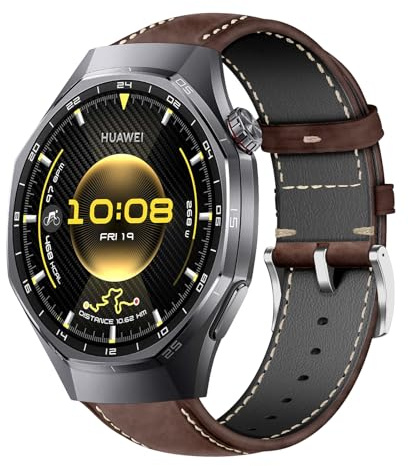 MaEiol 18mm 22mm Correa Cuero para Huawei Watch, Correas Repuesto Cuero Pulsera para Hombres y Mujeres