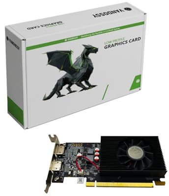 Vandossy Radeon R7 350 - Scheda grafica a basso profilo, 4 GB GDDR3 55 W TDP, nessun connettore di alimentazione necessario, PCIe 3.0 ×16, 2 × HDMI, per aggiornamento SFF e OEM Business PC