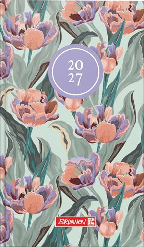 BRUNNEN 1075615027 Taschenkalender Mod. 756 2027 Botanical A6, Papier