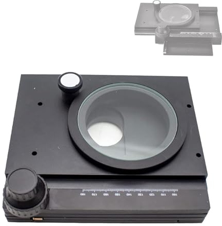 Microscope XY Stage Platform, Manual Gliding Slide Table With 360 Degree Rotatable Z Axis 60mm X 55mm Travel For Macro Micro Photography Precision Positioning Use