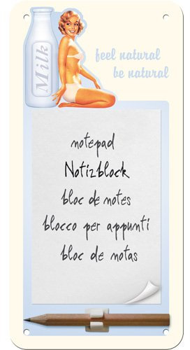 Nostalgic-Art Notizblockschild, Bunt, 20 x 10 cm (Notepad)