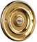 Byron 2207/p2ul 76mm Wired Circular Door Bell with Porcelain Push Uncoated Brass