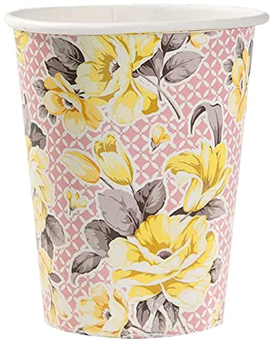 Talking Tables Recyclable Floral Pretty Paper Cups 8pk | Truly Scrumptious Vintage Themed Afternoon Tea Party Supplies | Great For Birthday Party, Baby Shower, Wedding And Anniversary