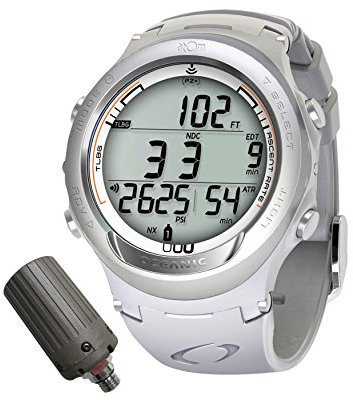 Oceanic Atom 3.1 Scuba Diving Computer with Transmitter All White