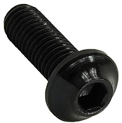 F26 Fantic26 Alu M5 flanged Linsenkopf Schraube 7075 (schwarz, 15 Millimeter)