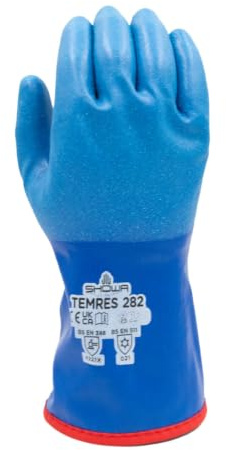 Showa Best 282 Atlas TEMRES Insulated Gloves, Medium (1 Pair) | Waterproof/Breathable TEMRES Technology, Oil Resistant Rough Textured Coating, Acrylic Insulation