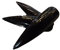 Fat-catz-copy-catz 50x False long length Full Coverage Extreme Stiletto Point Tip French false nails, 10 different sizes 5 of each size & small glue - Black Pointed