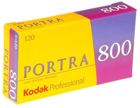 Kodak Portra 800 120-5 Farbnegativ-Filme, 812 7946, gelb