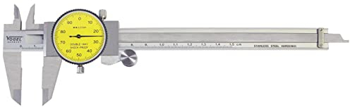 VOGEL 201102 - Calibre pie de rey con comparador DIN 862 - Capacidad util 150 mm - Boca 40 mm - Lectura 0,02 mm