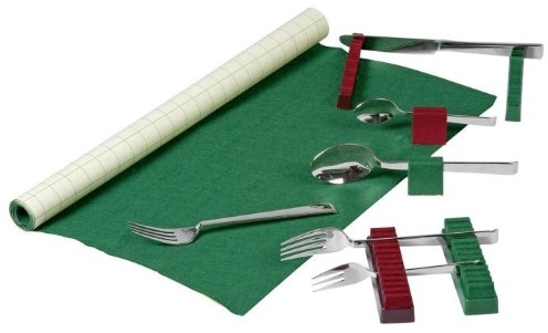 Gebr. Buchholz Besteck Filztuch, selbstklebend grün 45x70cm