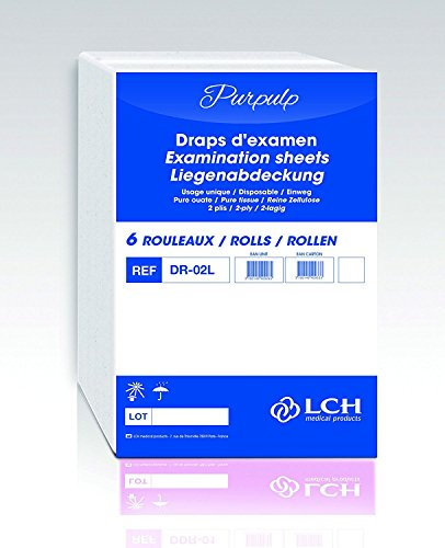 LCH – Draps d’Examen – Résistants – Absorption Optimale – Pré-Découpés tous les 38 cm – Largeur 60 cm – Livraison par Rouleaux de 6