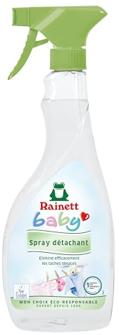 RAINETT Baby - Spray Détachant Avant Lavage - Efficace Contre Les Taches Tenaces - Testé Dermatologiquement - Tensioactifs d'Origine Végétale - Flacon Recyclé & Recyclable - Ecolabel - 500 ml