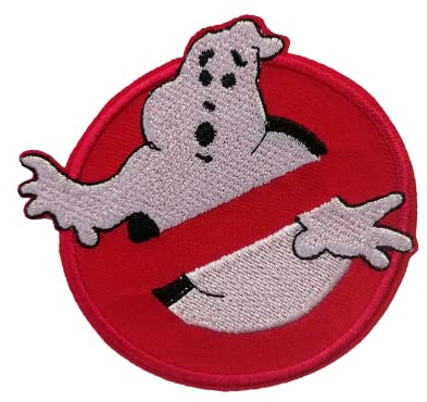 Ghostbuster Comic Kinder Film - Aufnäher, Bügelbild, Aufbügler, Applikationen, Patches, Flicken, zum aufbügeln, Größe: Ø 7,5 cm