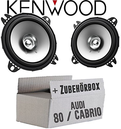 Lautsprecher Boxen passend mit Kenwood KFC-S1056-10cm Koax Auto Einbauzubehör - Einbauset für Audi 80 | Cabriolet