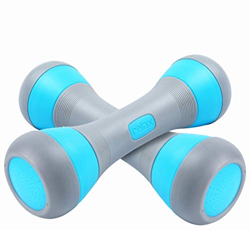 Nice C Einstellbare Hantel Gewicht Paar, 5-in-1 Gewicht Optionen, rutschfest Neopren Hand, Allzweck, Wohnhaus, Fitnessraum, Büro (4.5Lb, Blau Paar)