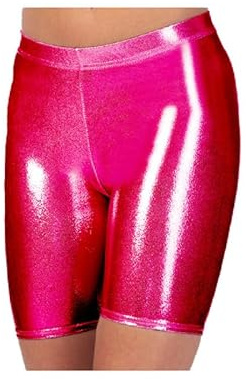 BODYWEAR LTD Childrens Cycling Shorts in Shiny Metallic (Womens (Pink, M/L)