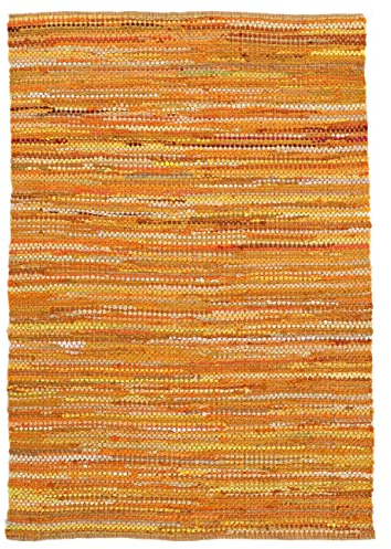 RugVista, Ronja, Teppich, Mittelflor Teppich, 140 x 200 cm, Rechteckiger, Moderner Kelim Teppich, Wolle, Flur, Schlafzimmer, Küche, Wohnzimmer, Gelb Mix, Gelb