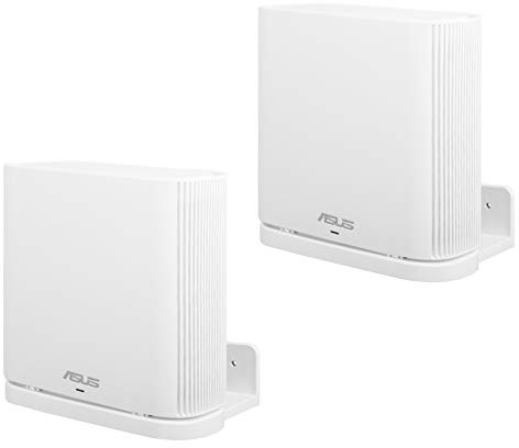 VOMENC Wall Mount Holder for ASUS ZenWiFi AX AC (XT8 CT8 XT9) Whole-Home Tri-Band Mesh System WiFi 6 System Wall Bracket Hanger Stand Compatible with ASUS ZenWiFi AX AC (White 2Pack)