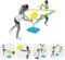 Swingball 5 in 1 Outdoor Game Set - Includes, Soccer, Volleyball, Tailball Tennis