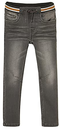 VERTBAUDET Jean Garçon Droit Facile à Enfiler Denim Molleton Denim Gris 2A