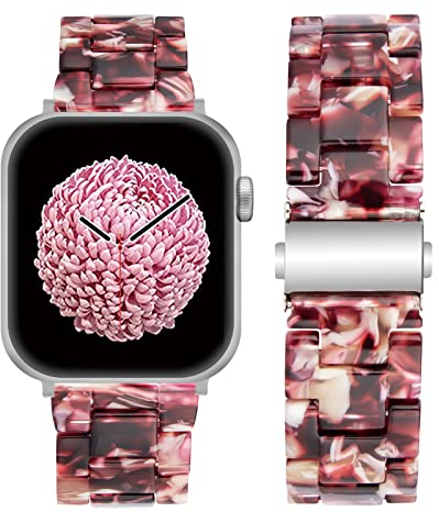 SEURE Compatibile con Cinturino Apple Watch 38mm 40mm 41mm 42mm 44mm 45mm, donne uomini Watch Bracciale colorato in resina di ricambio con fibbia in acciaio inox per Serie SE/8/7/6/5/4/3/2/1
