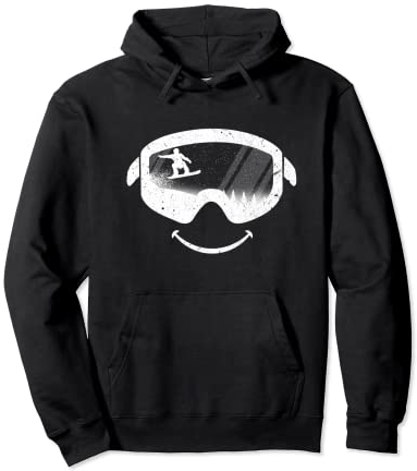 Snowboard Maske Happy Snowboarder Ski Pullover Hoodie