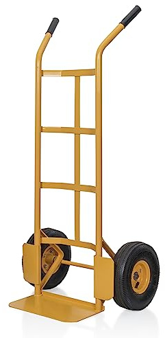 VITO Sackkarre 200 kg Luftbereifung | Stahlrahmen | Transportkarre Staplerkarre Transportwagen, Stahl Schutzblech Schwerlast Karre Umzug (VICA7)